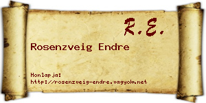 Rosenzveig Endre névjegykártya
